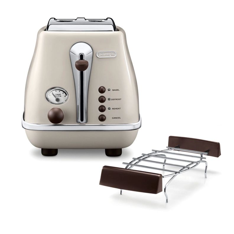 Tostador De Longhi Icona Vintage Beige CTOV2103BG-2