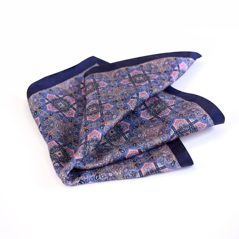 Pañuelo de bolsillo diseño en azul y rojo Misnter-1