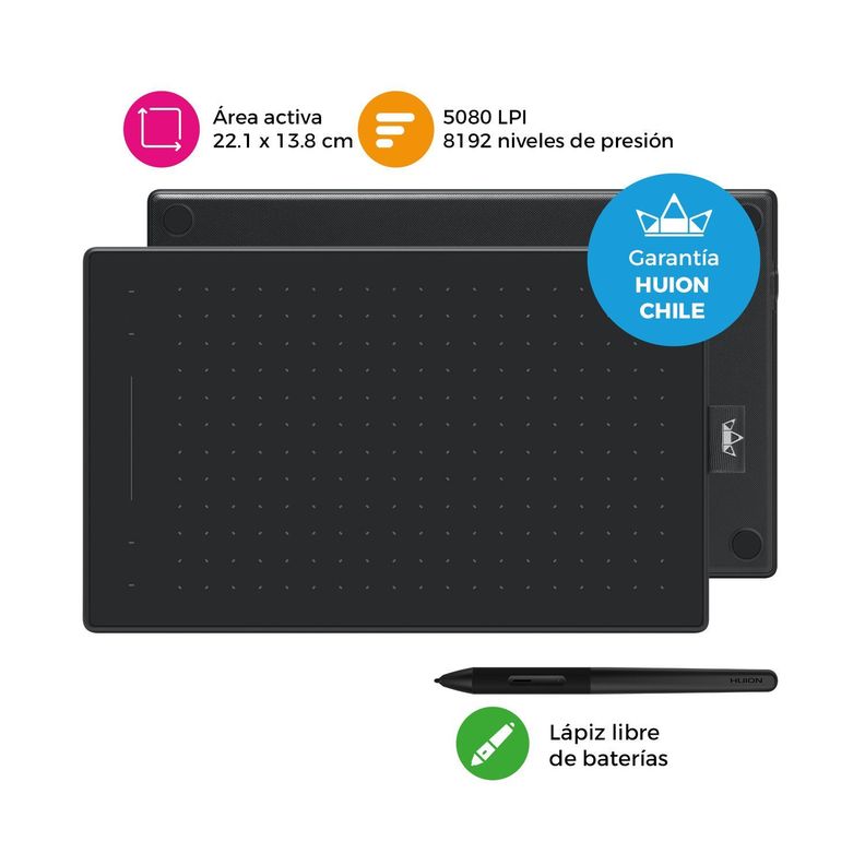 Tableta Gráfica Huion Inspiroy RTM500 Black - HCL-1