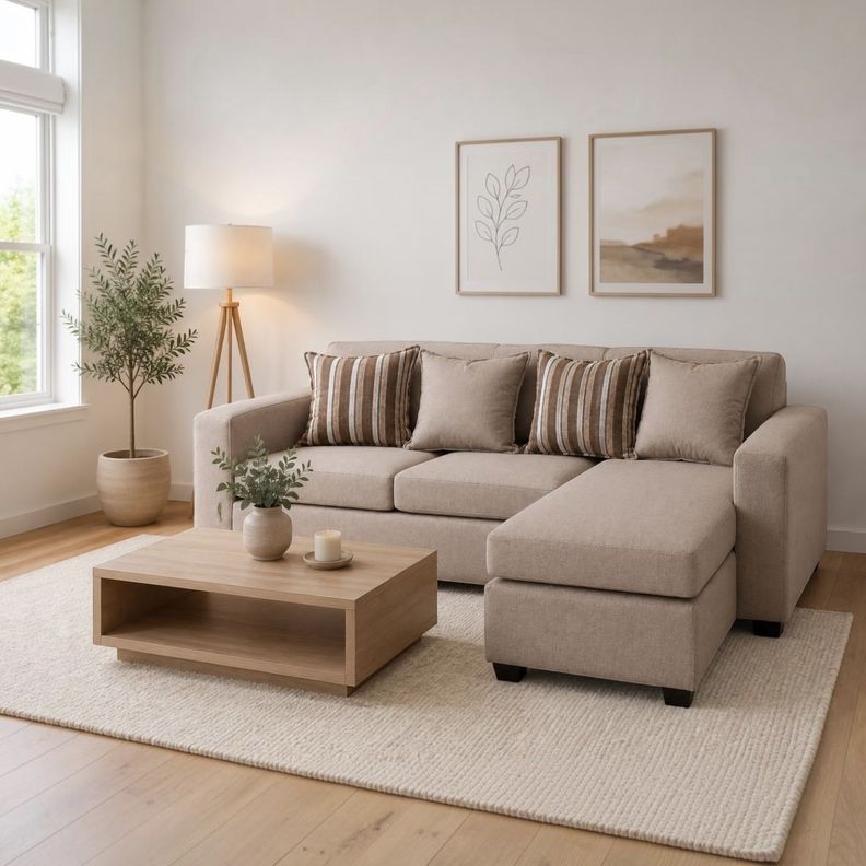 Seccional Lisboa Intercambiable 4 cuerpos Beige