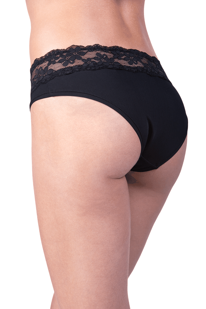 Pantaleta Microfibra Con Cintura de Encaje-1