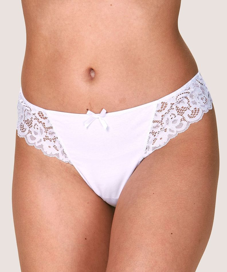 Calzon Algodon Encaje Lady Genny | Comodidad Elegante Blanco S