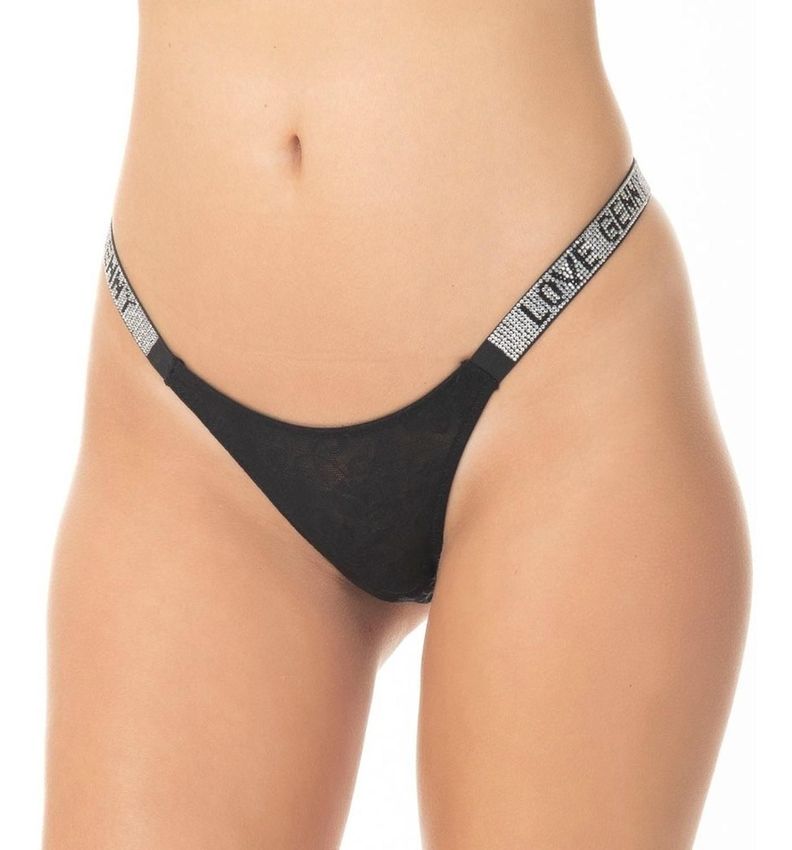 Tanga Encaje Con Strass-0