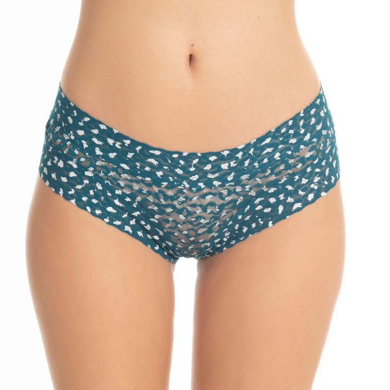 Pantaleta Encaje Plateados | Sensualidad y Comodidad Azul Petroleo S