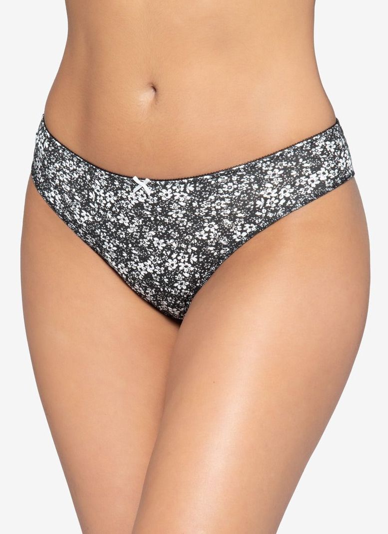 Tripack Tanga Algodon Spandex Gris S