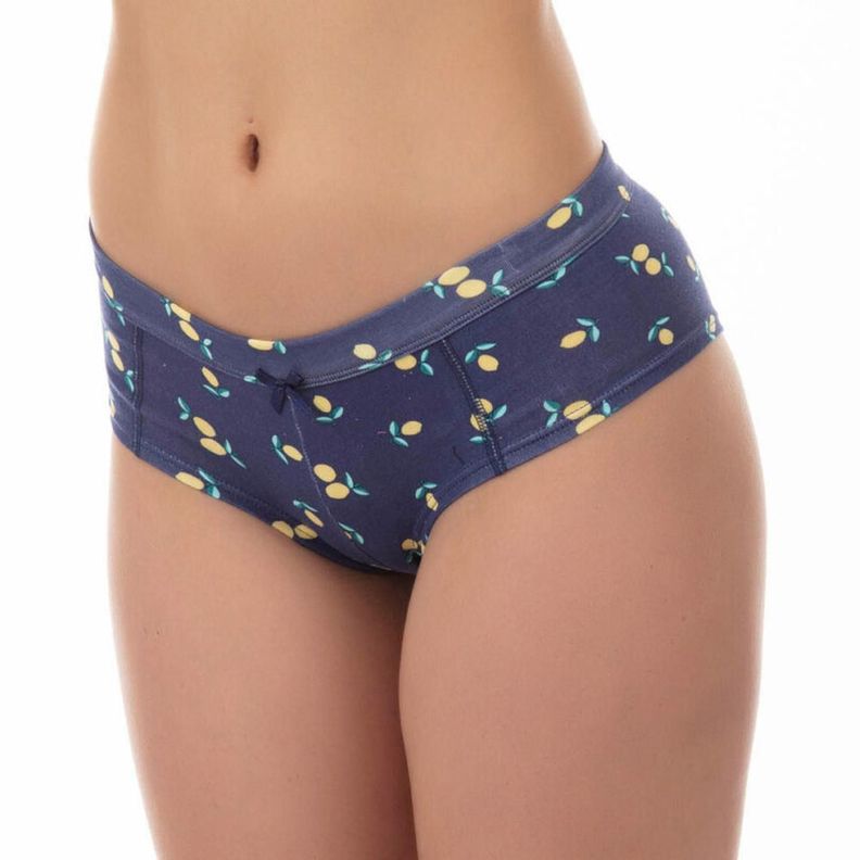 Pantaleta a la Cadera Algodón Estampado-0