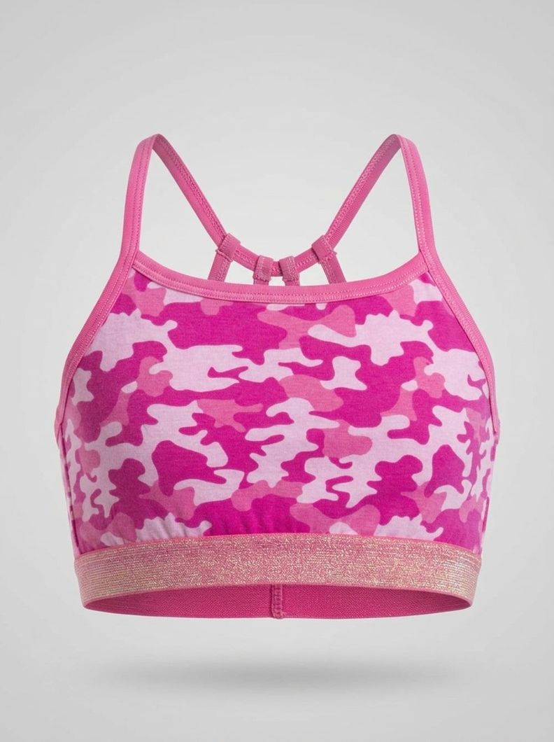 Top Algodon Estampado LADY GENNY Elastico con glitter Nina