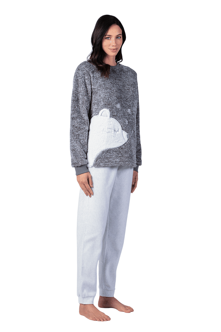 Pijama Polar Peluche Mujer-1