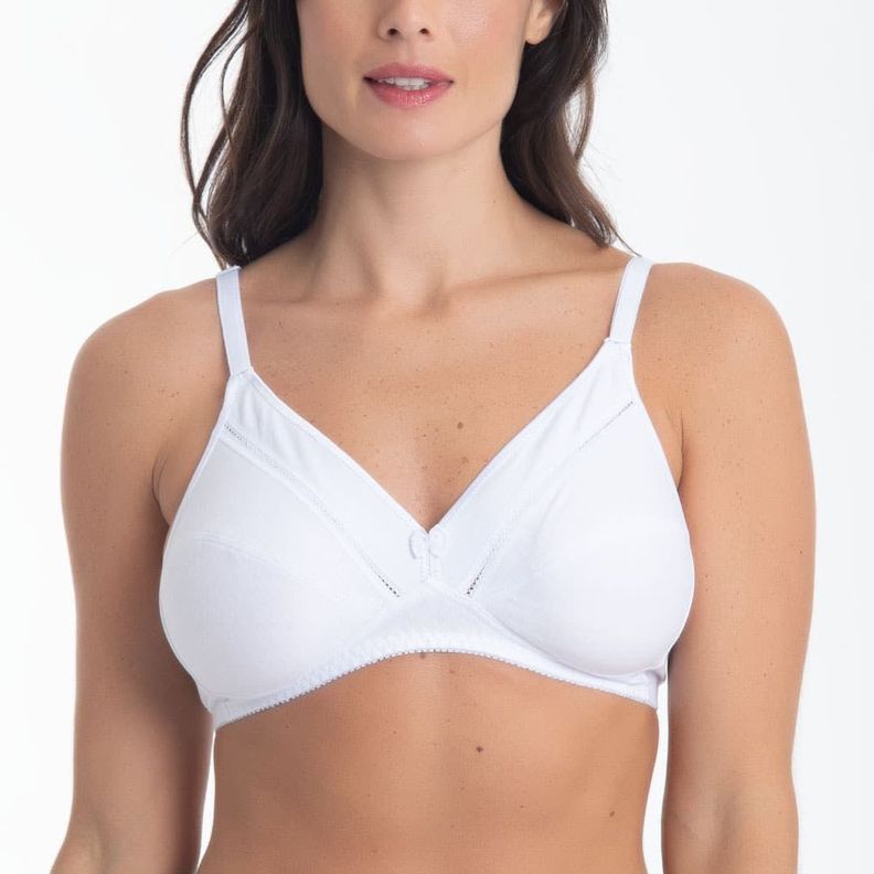 Sosten Algodon Liso Sin Arco Mujer LADY GENNY Blanco 40B