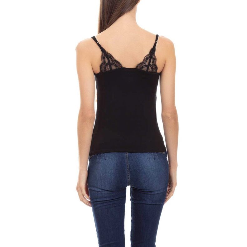 Camiseta Viscosa Con Encaje-1