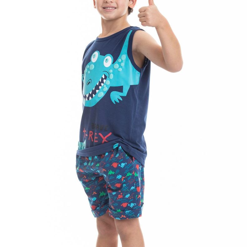 Pijama de verano para niños T-REX-2