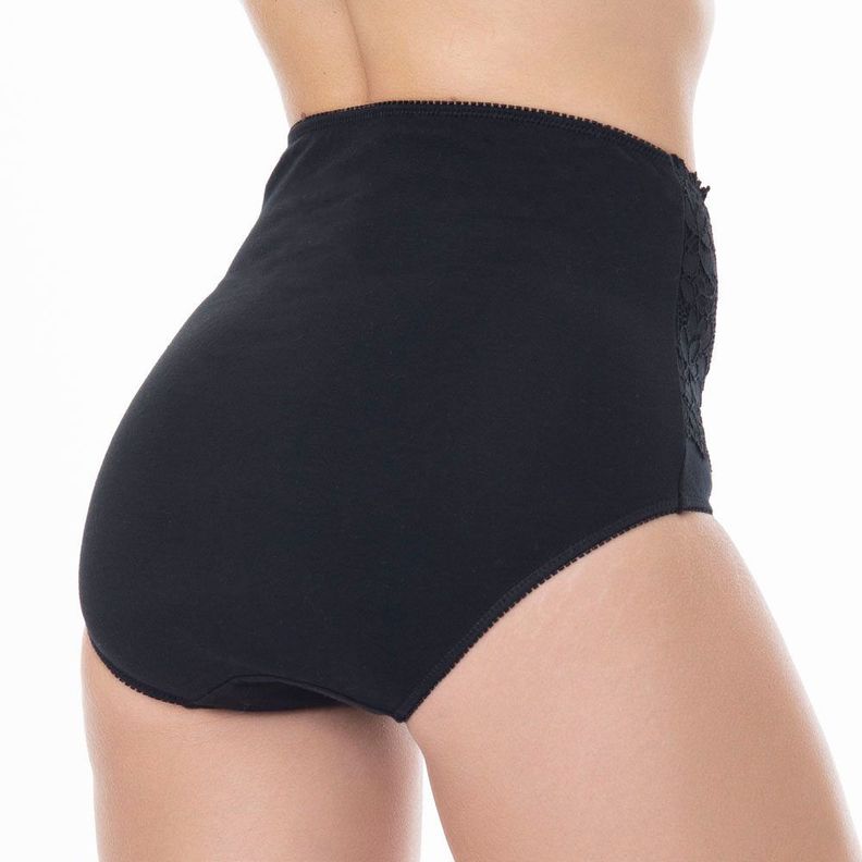 Pantaleta Maxi de Algodón con Encaje -1