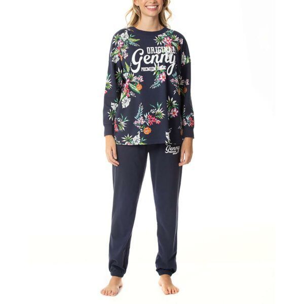 Conjunto Pijama Algodón Floreado Lady Genny-0
