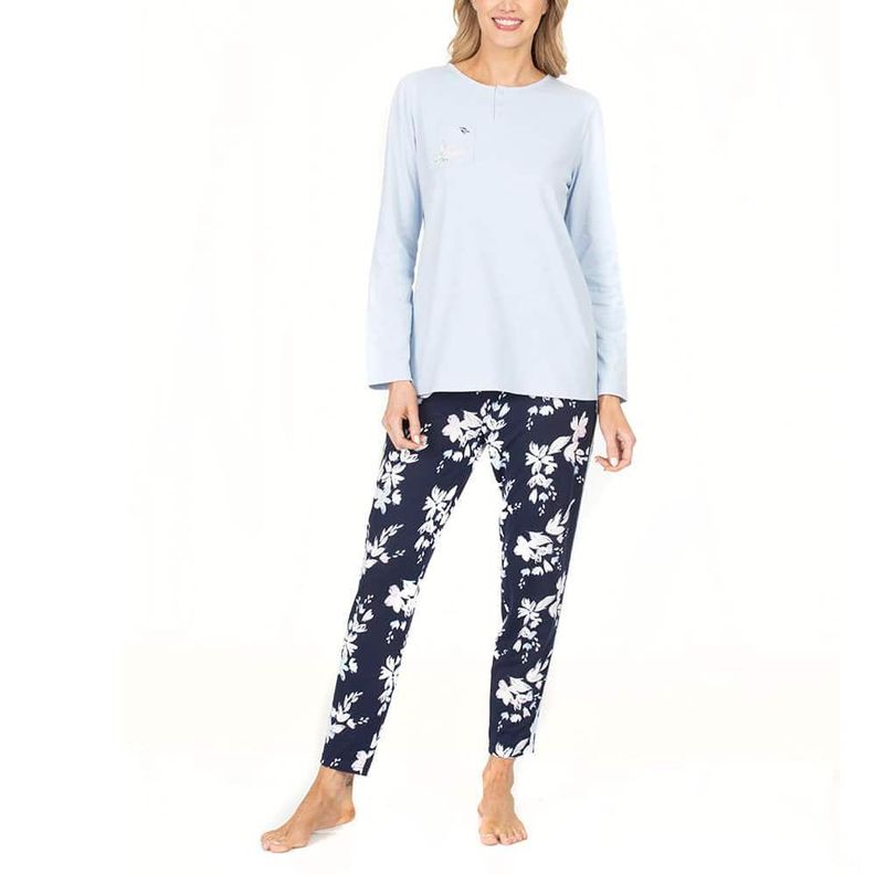 Pijama Lady Genny Encaje Y Floral-1