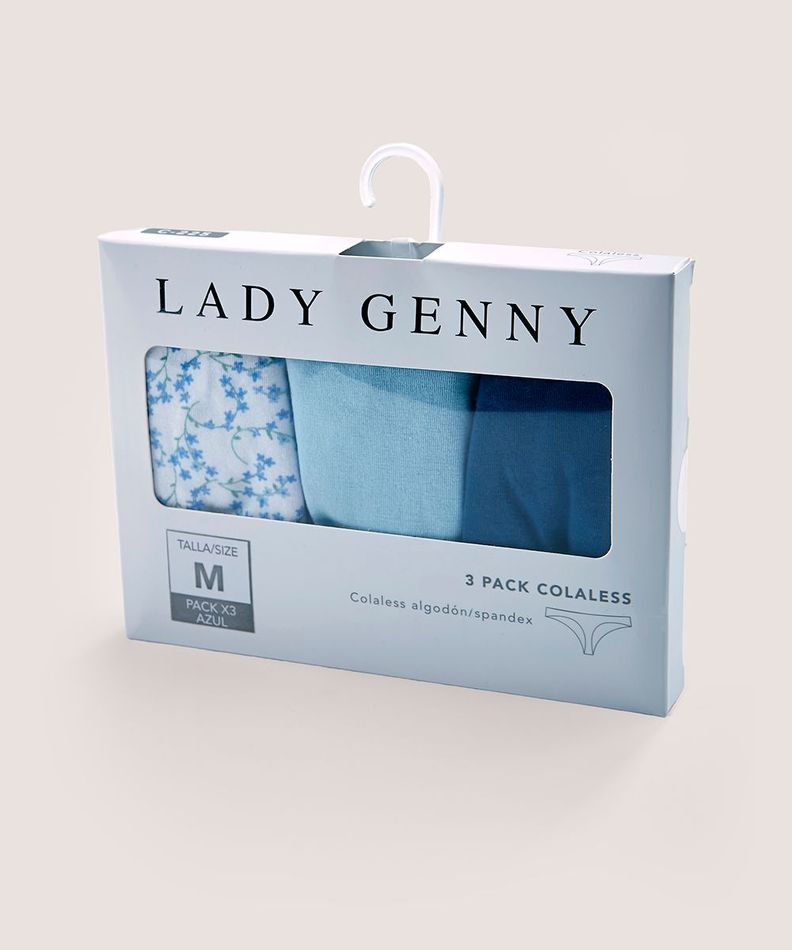 Tripack Colaless Cotton Spandex | Comodidad Diaria Azul S