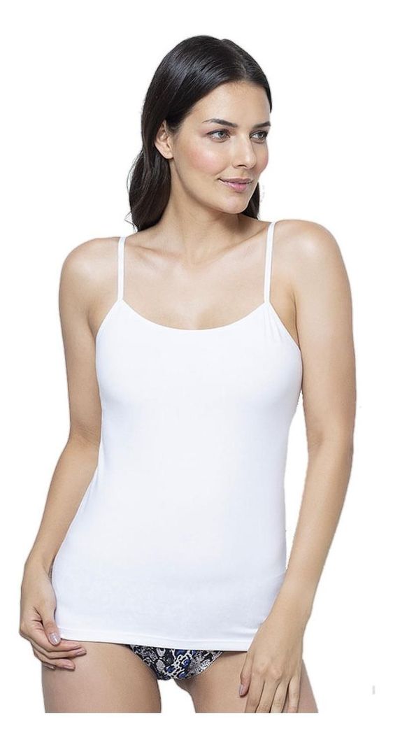 Camiseta Pabilo Algodón Elasticado Blanco-0