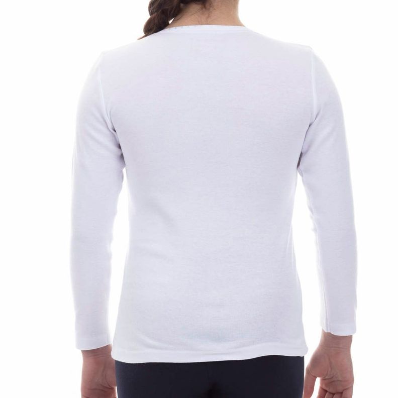 Camiseta manga larga de algodón para niñas-2