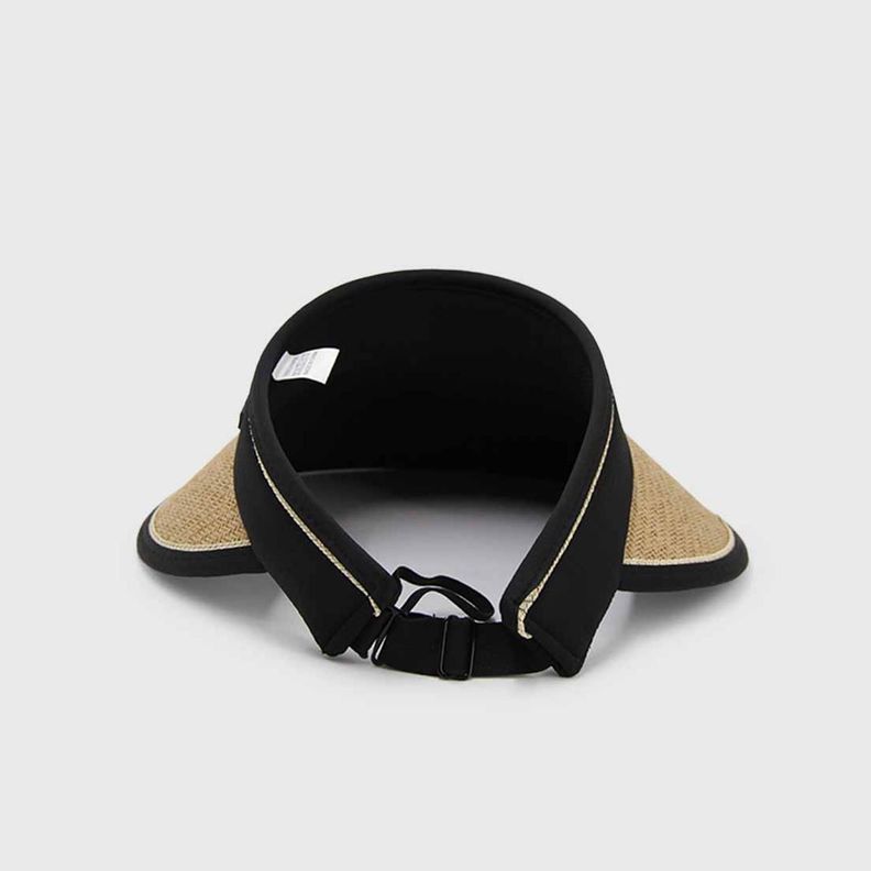 Visera de rafia ajustable con borde-2