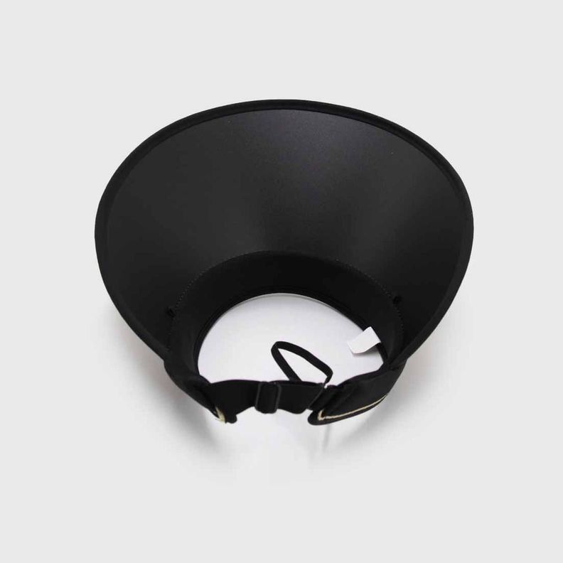 Visera de rafia ajustable con borde-5