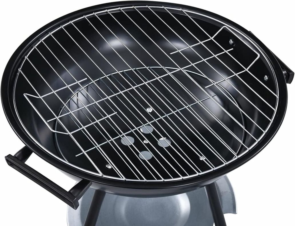 Parrilla a Carbón Asados Redonda Portátil Plegable-5