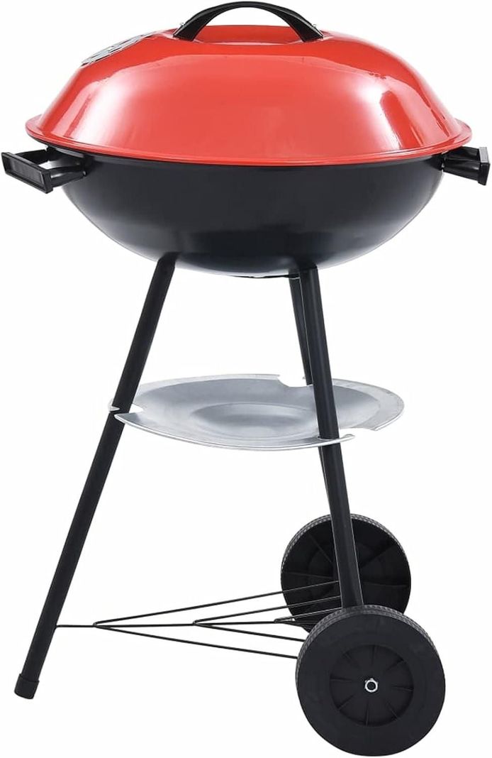 Parrilla a Carbón Asados Redonda Portátil Plegable-3