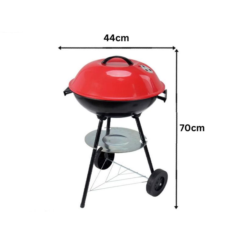 Parrilla a Carbón Asados Redonda Portátil Plegable-9