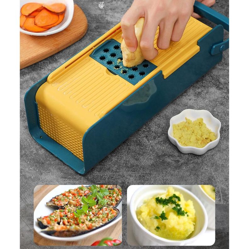 Mandolina Cortador De Verduras En Rodajas Rallador Multifunción Cocina-5