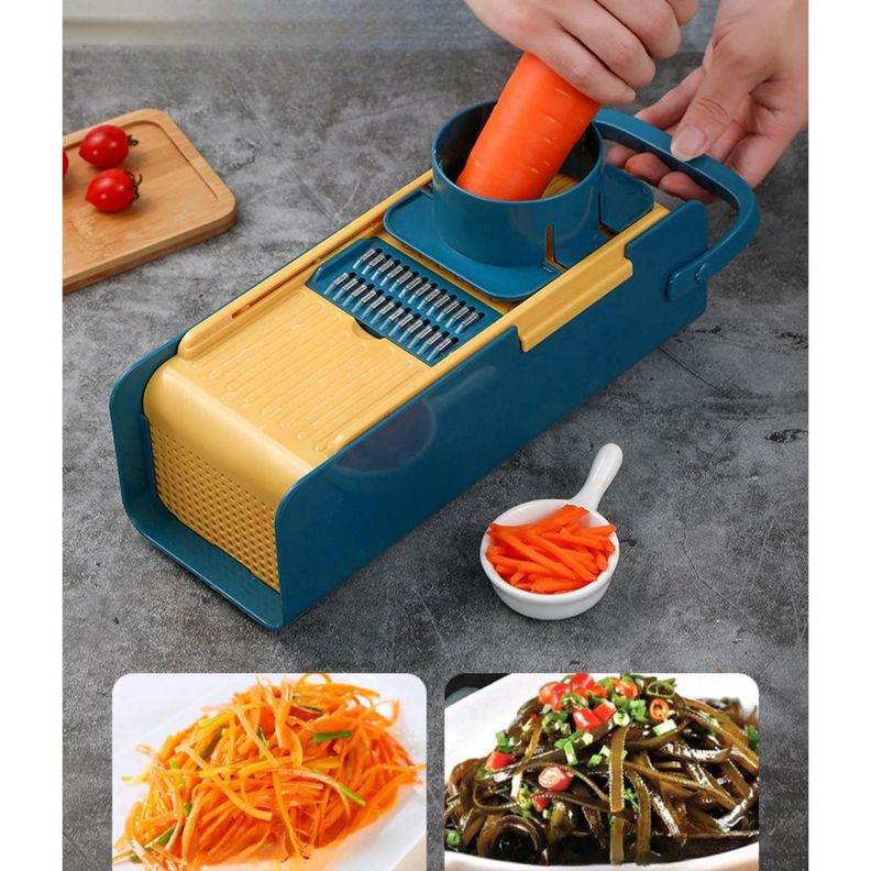 Mandolina Cortador De Verduras En Rodajas Rallador Multifunción Cocina-6