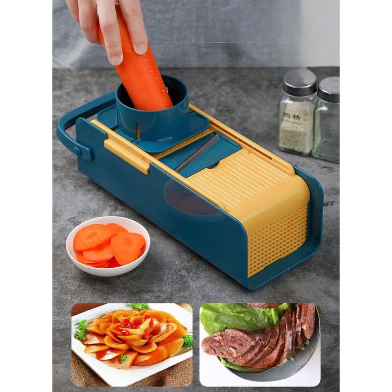 Mandolina Cortador De Verduras En Rodajas Rallador Multifunción Cocina-7