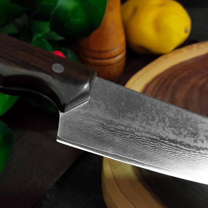 Cuchillo Profesional Chef Acero Damasco 31cm De 67 Capas-2