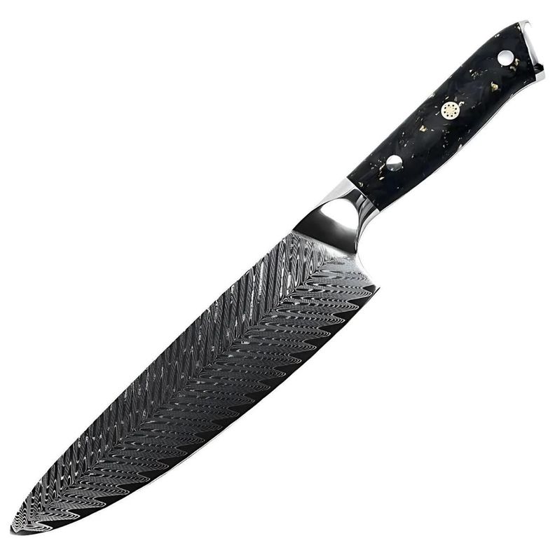 Cuchillo Profesional Chef Acero Damasco 33cm De 67 Capas-0