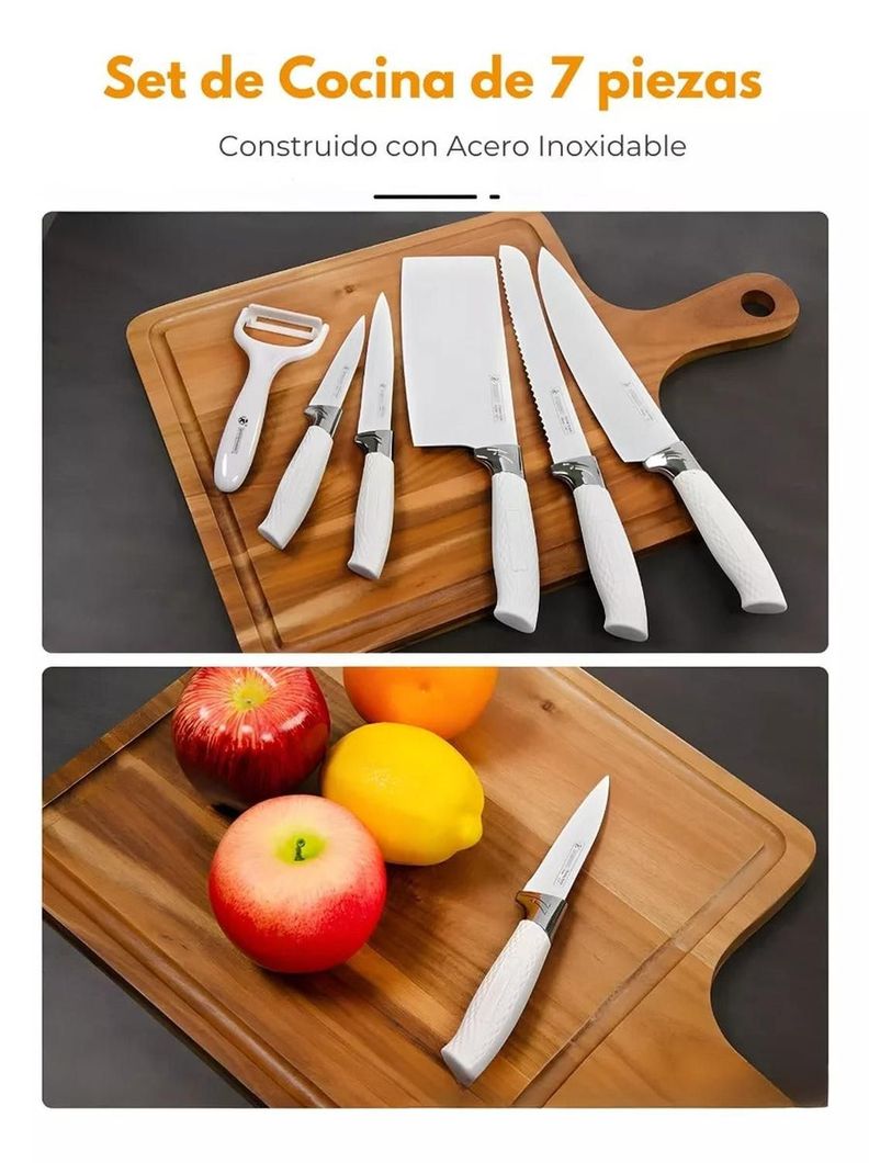 Set De Cuchillos De 6 Piezas Acero Inoxidable Profesional-4
