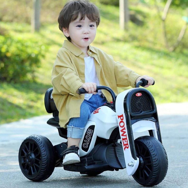 Moto Electrica Tipo Triciclo Bebés y Niños con Luces Colores-1