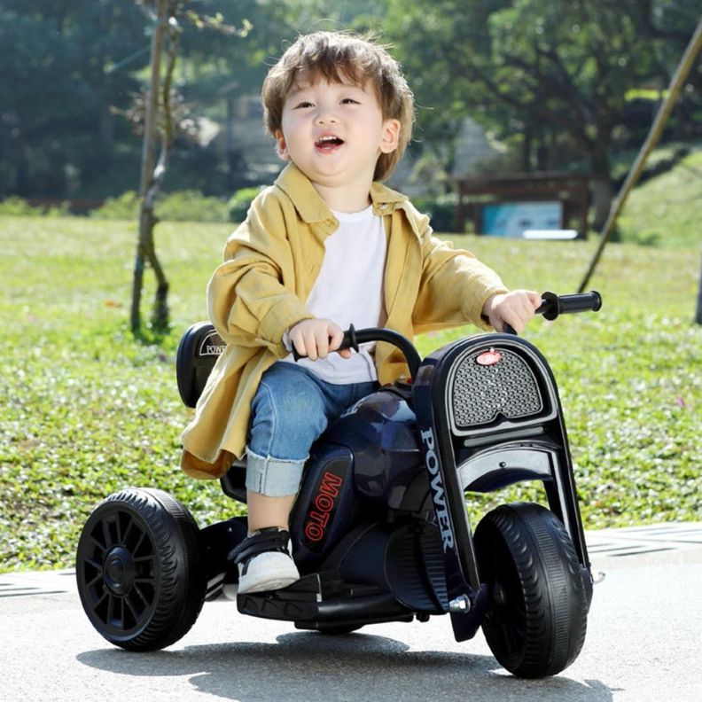 Moto Electrica Tipo Triciclo Bebés y Niños con Luces Colores-2