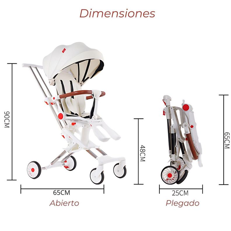 Coche De Paseo Para Bebé Plegable Ultra Liviano Y Resistente-1