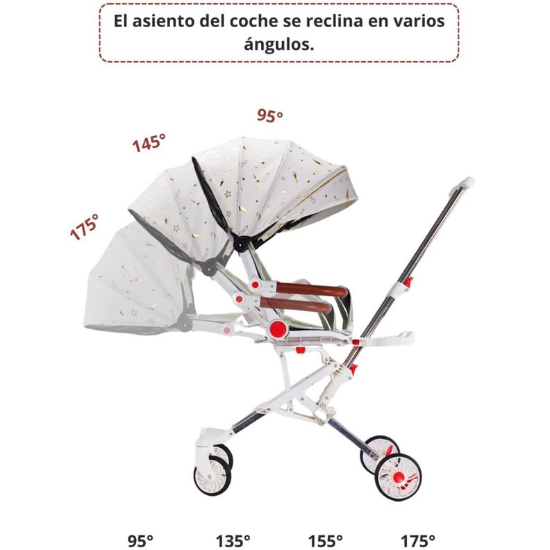Coche De Paseo Para Bebé Plegable Ultra Liviano Y Resistente-2