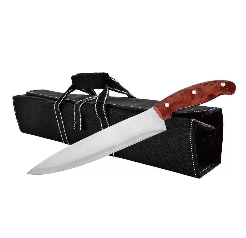 Set Parrillero Cocina De Cuchillos 9 Piezas Con Bolso-1
