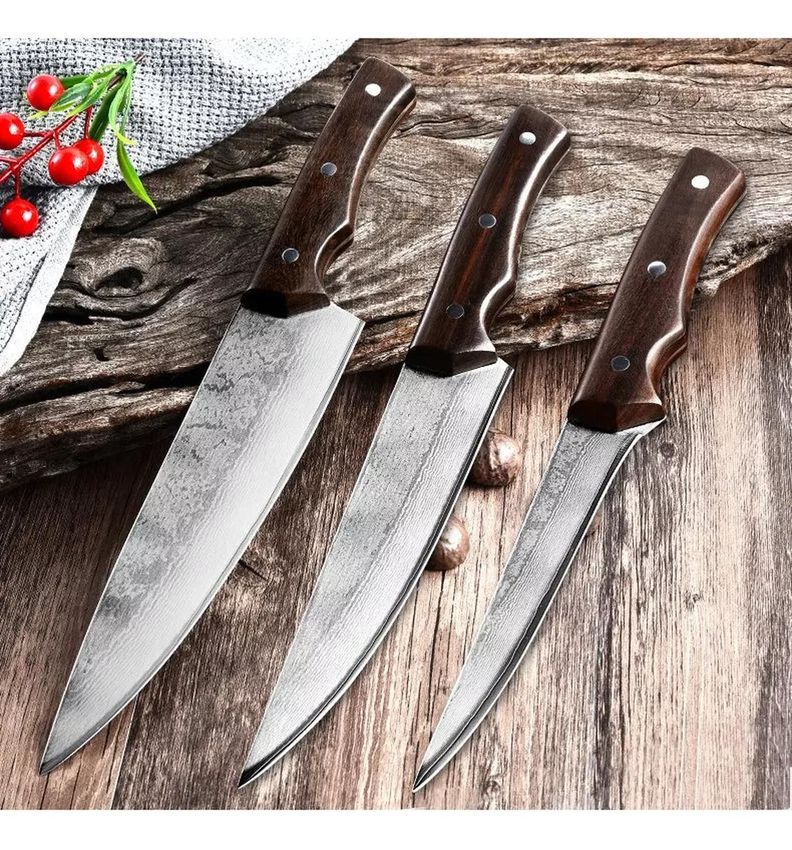 Cuchillo Profesional Multiuso Acero Damasco 25.8cm 67 Capas-2