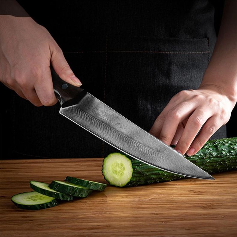 Cuchillo Profesional Chef Acero Damasco 28cm 67 Capas-1