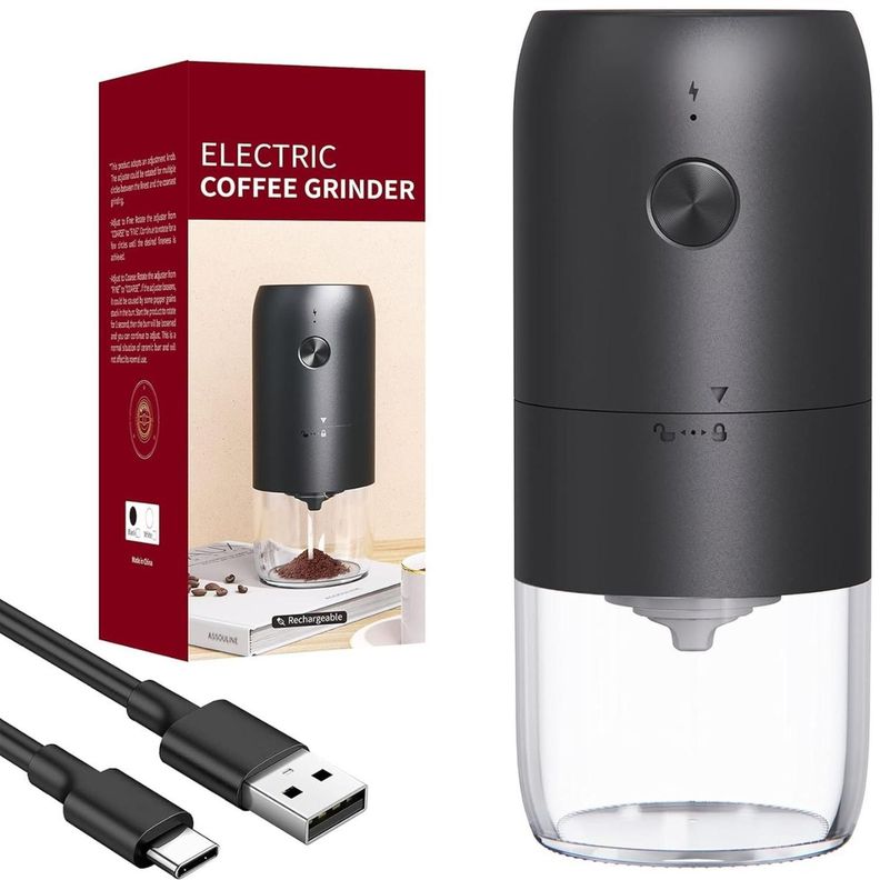 Moledor Molinillo De Granos Cafe Y Especias Recargable Usb-c-0