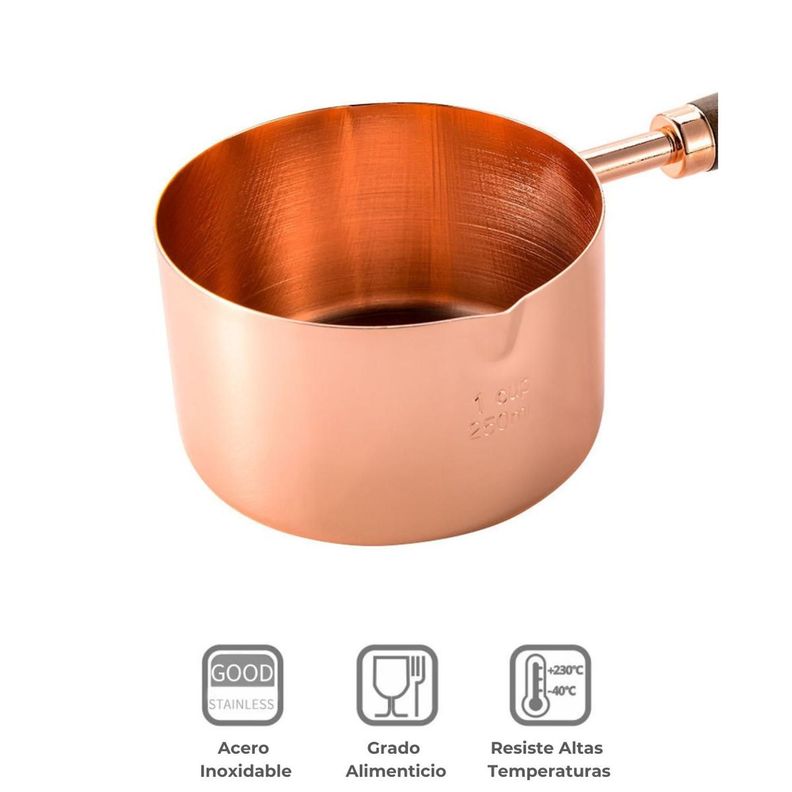 Set de Tazas Cucharas Medidoras Acero Inoxidable Diseño Elegante 4pzas-5