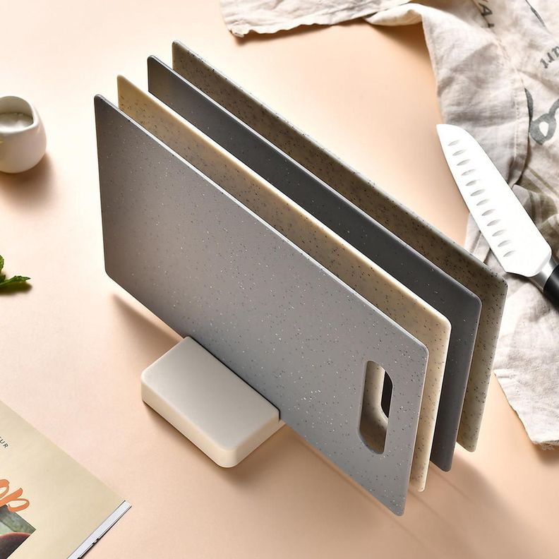Set De 4 Tablas De Cortar De Plástico Diseño Efecto Marmol-4