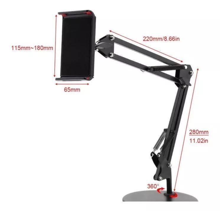 Atril Brazo Flexible Con Pedestal Para Tablet Celular-2