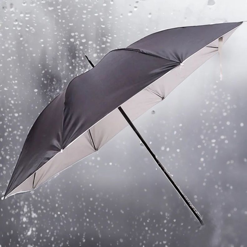 Paraguas De Bolsillo Color Negro Lluvia Invierno Plegable-2