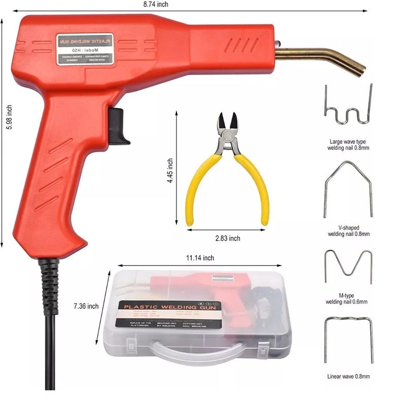 Máquina De Soldar Grapadora De Plástico Caliente 150w Rojo-2