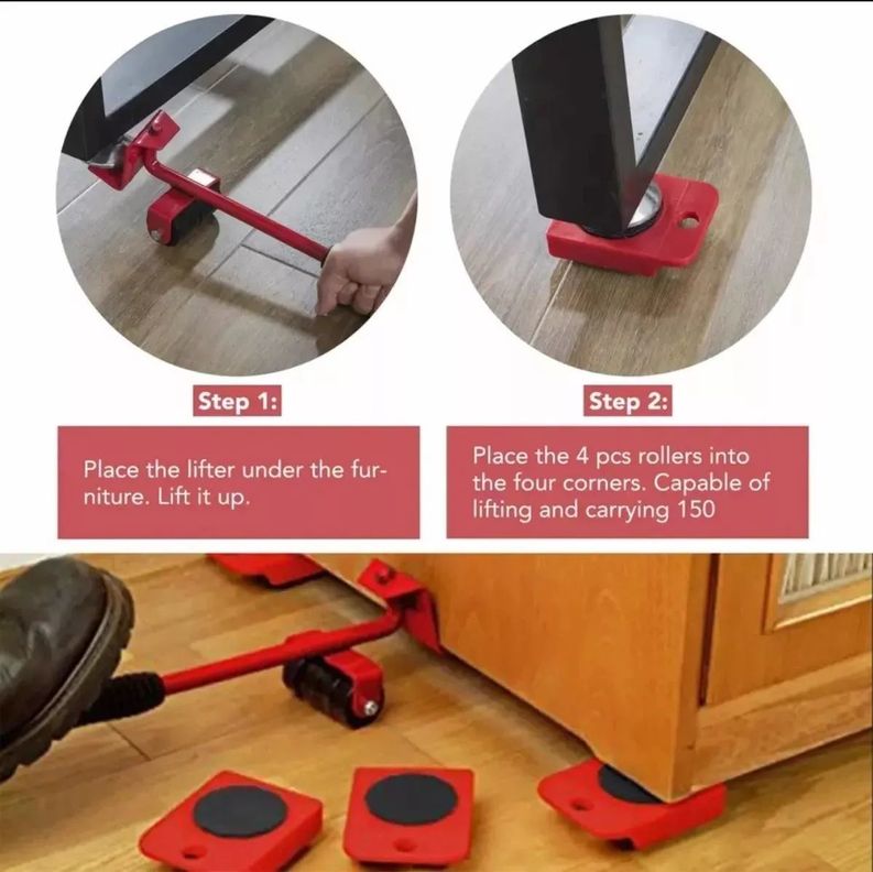 Set Para Mover Artefactos Muebles Pesados Sin Esfuerzo Hogar-3