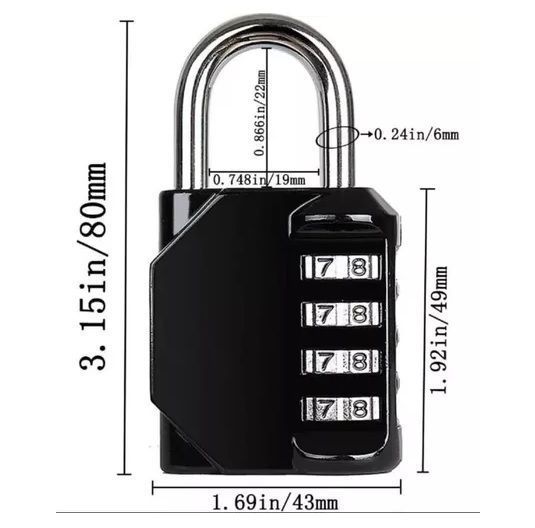 Candados Clave 4 Dígitos Candado Seguridad Numerico viajes-2
