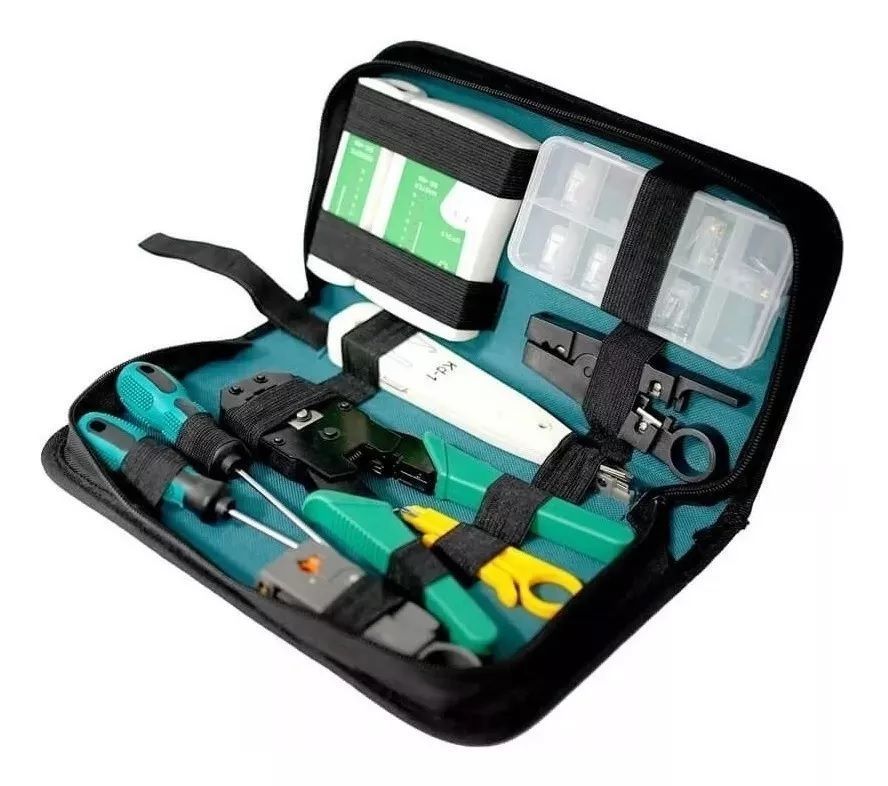 Kit Crimpeadora Profesional Cable De Red Con Conectores Rj45-0