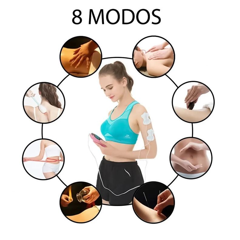 Masajeador Electroestimulador Electrofísico Corporal Portátil-7