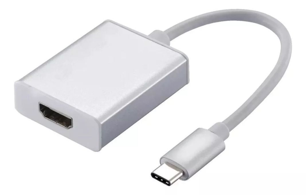 Cable Adaptador USB Tipo C Compatible Con HDMI Color Plata-0